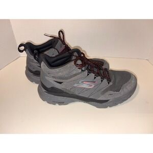 Skechers Go Walk Outdoor Trail Hiking Boots‎ Men Gray Red Lace Up Size 7
